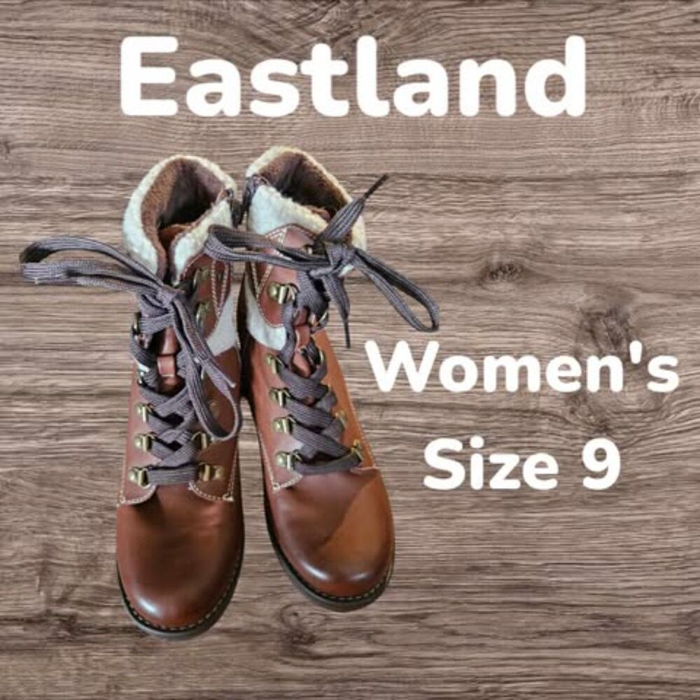 Eastland Women's Tan Lace-Up Boots